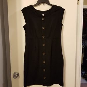 Little black dress with cute button detail